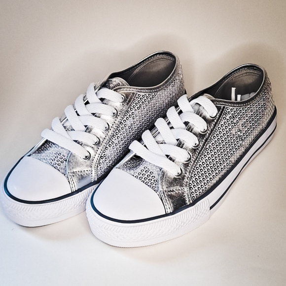 💖NEW💖Unisex Sequence Double Platinum Sneakers - Picture 4 of 7